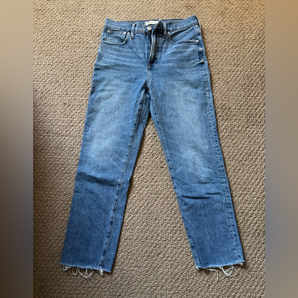Madewell Classic Midwash Straight-Leg Jeans